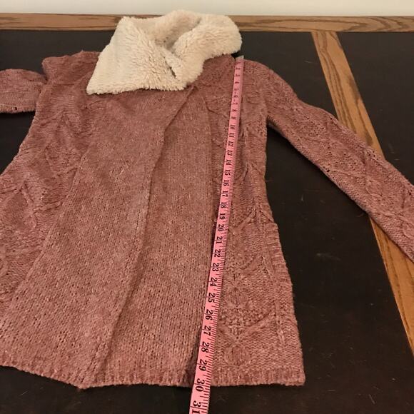 Anthropologie Sleeping on Snow Bondurant Sherpa Cardigan Sweater - Size Extra SM - Picture 7 of 11